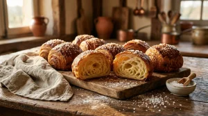 Pain feuilleté à la fleur de sel : recette de petits pains feuilletés